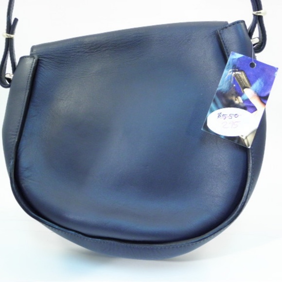 Danielle Sakry Navy Blue Leather Crossbody Bag - Picture 2 of 6